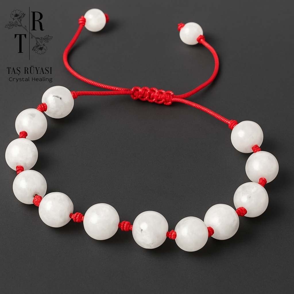 Aytaşı Örme Bileklik (Kırmızı Ipli) 8 Mm