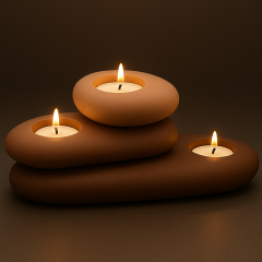 Zen Tealight Mumluk Seti