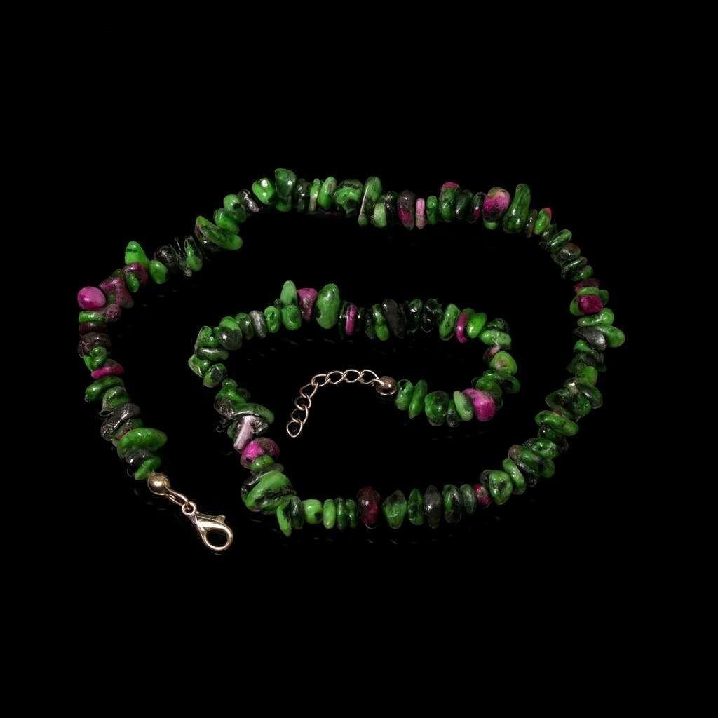 Anyolit (Ruby Zoisit) Kırık Taş Kolye