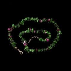 Anyolit (Ruby Zoisit) Kırık Taş Kolye