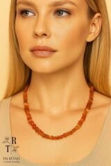 Kırmızı Akik Kırıktaş Kolye | Pozitif Enerji, Ateş Elementi