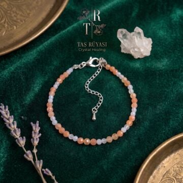 Kalsedon Güneş Taşı Bileklik 3-4 mm