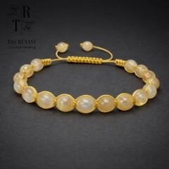 Kalsit Örme Bileklik 8 Mm – Enerji Desteği, Çakra Uyum, Doğal Taş Bileklik