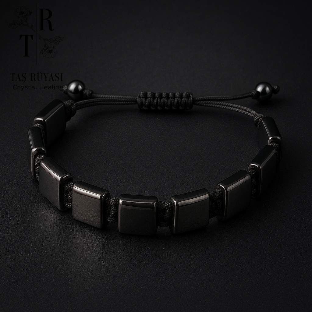 Kore Yeşim Taşı Örme Bileklik