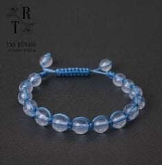 Kristal Kuvars Örme Bileklik 8 Mm