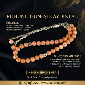 Güneş Taşı Tesbih 8 mm