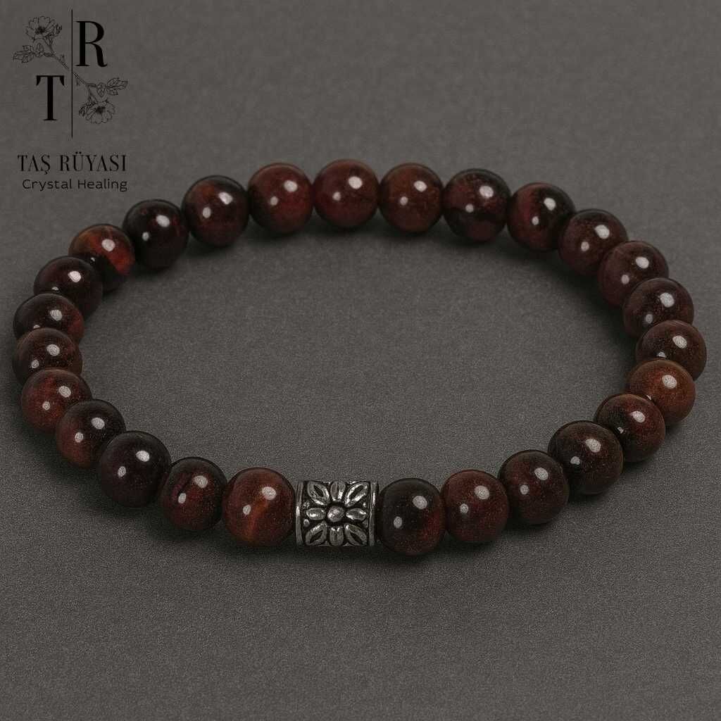 Kırmızı Kaplangözü Bileklik 8 Mm | Ceraret, Özgüven, Nazar