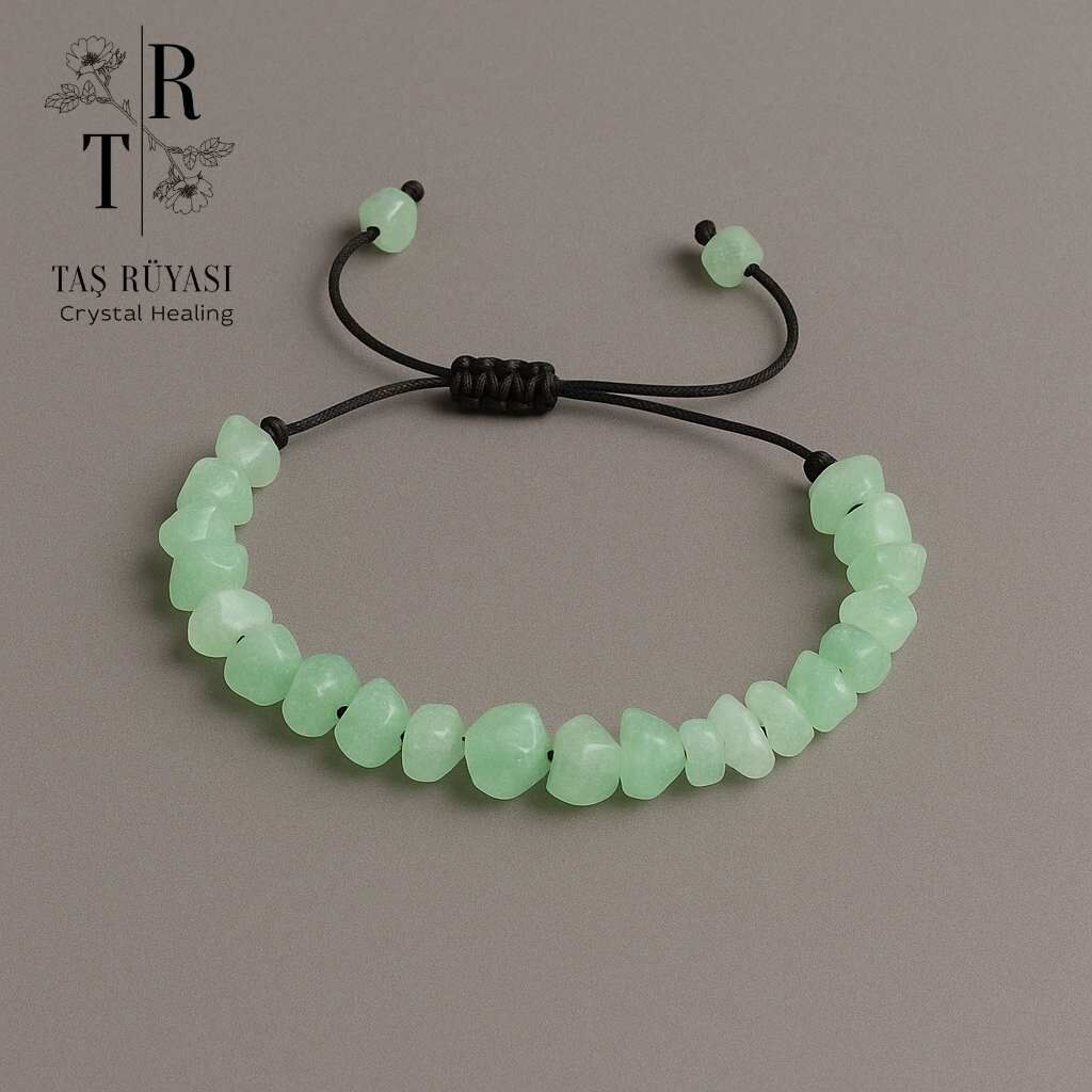 Kırık Aventurin Örme Bileklik