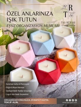 Geometrik Tasarımlı Mum ( 10 Adet )