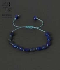 Lapis Lazuli Örme Bileklik (Mavi Ipli) | Zihni Sakinlik, İç Huzur, Bilgelik