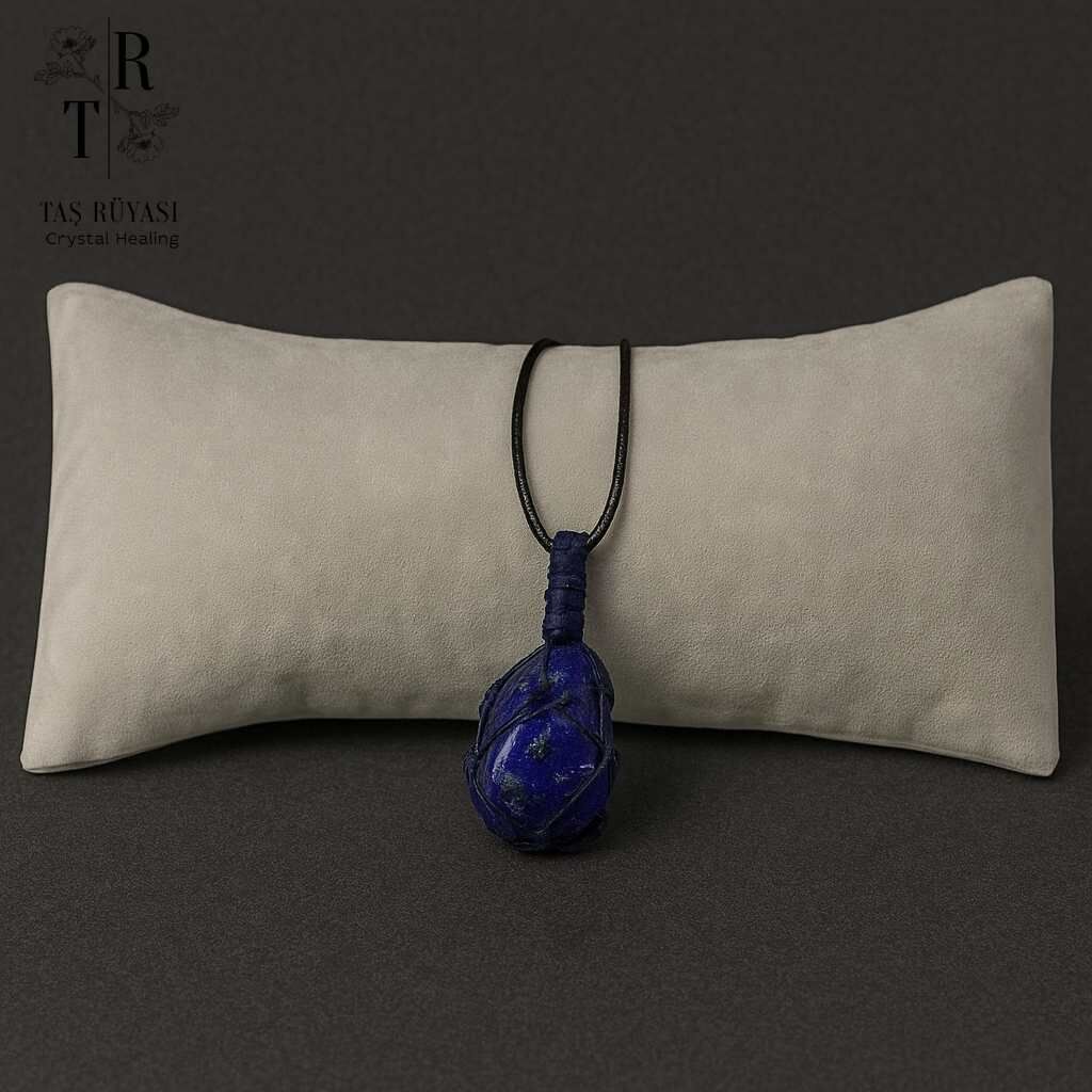 Lapis Lazuli Örme Kolye Ucu