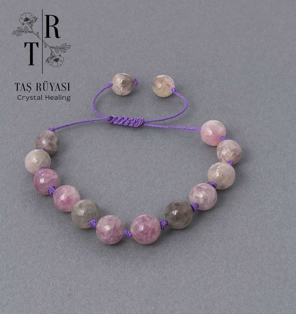 Lepidolit Örme Bileklik 8 Mm | Sakinlik, Huzur ve Stres