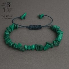 Malahit Kırıktaş Örme Bileklik | Dönüşüm ve Yenilenme