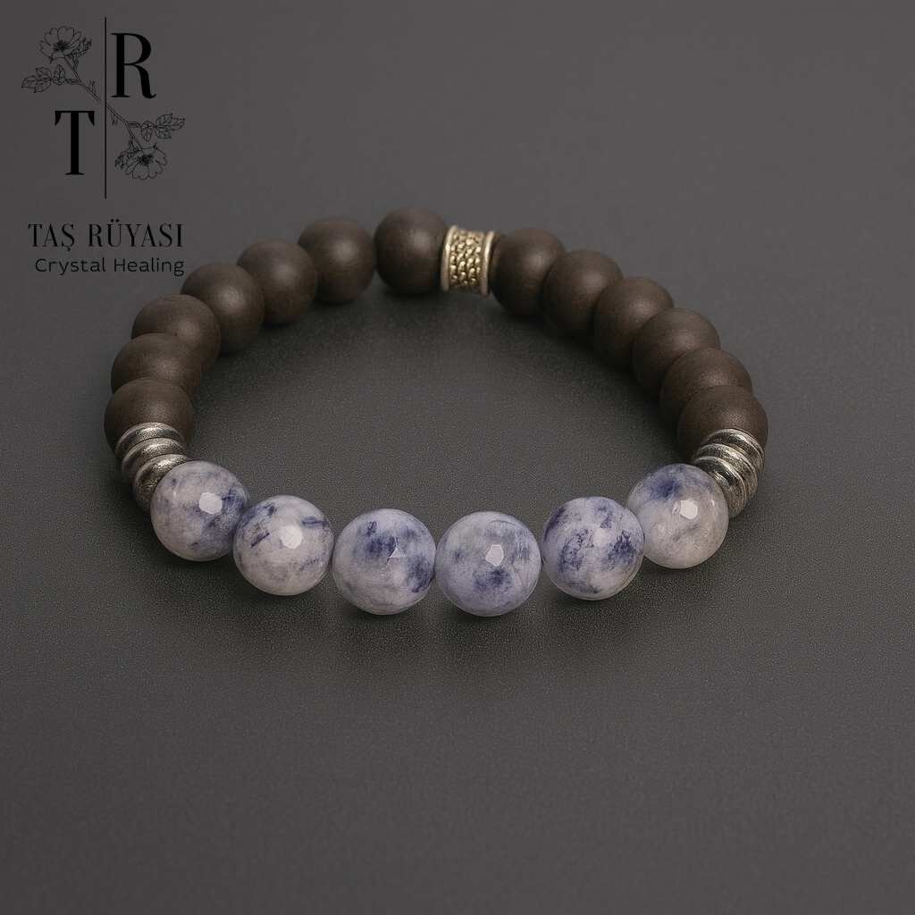 Mat Obsidyen Mavi Aventurin Bileklik