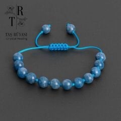 Mavi Mercan Örme Bileklik