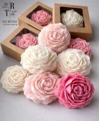 Şakayık Mum | 7 cm Çap – 3,5 cm Yükseklik