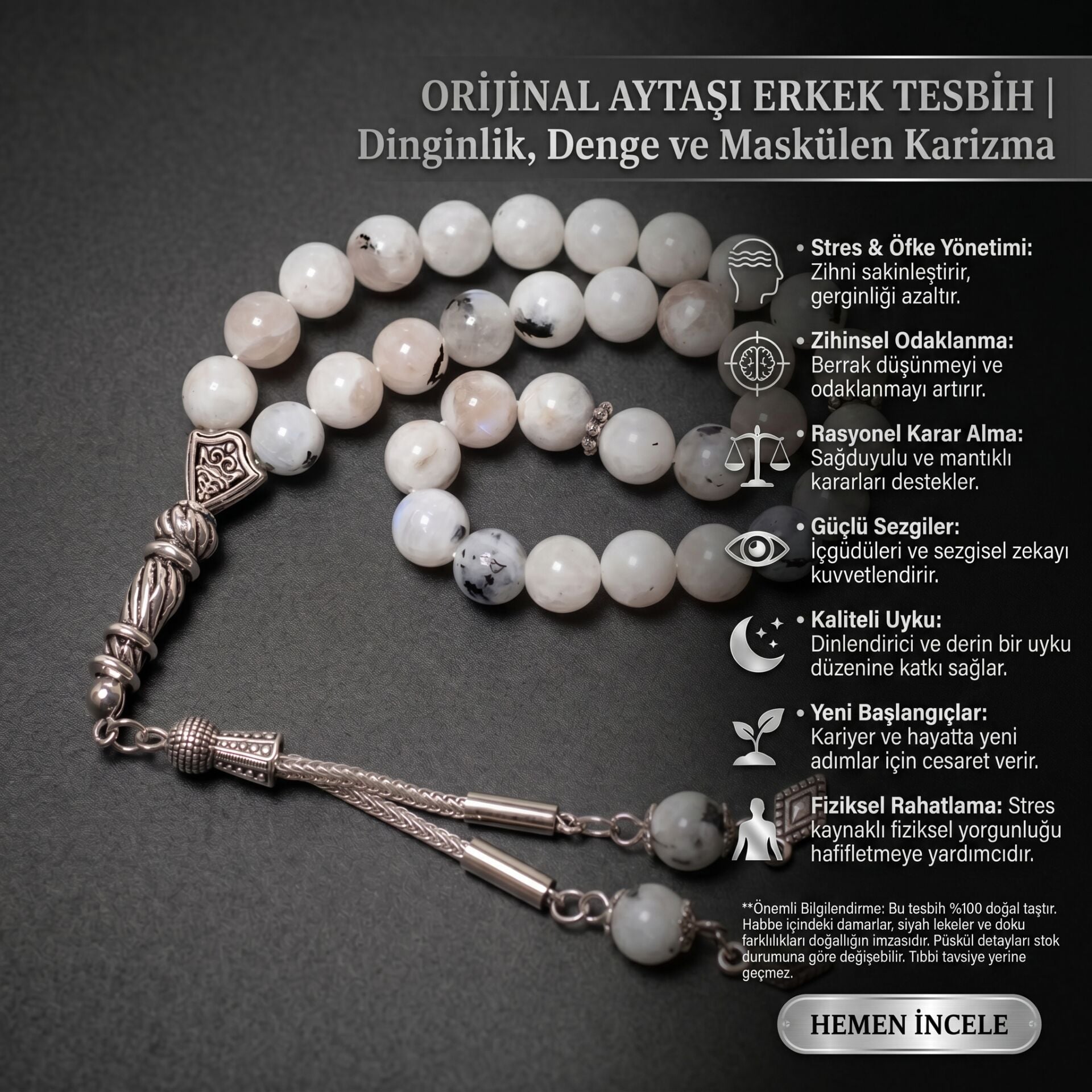 Aytaşı Tesbih 33'lük | Denge ve Huzur