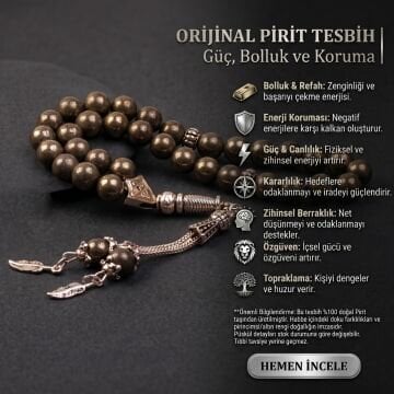 Pirit Taşı 33'lük Tesbih 8 mm