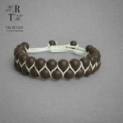 Obsidyen Çift Sıra Örme Bileklik | Koruma, Arınma ve Güç