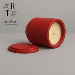 Kapaklı Beton Mumluklu Premium Mum