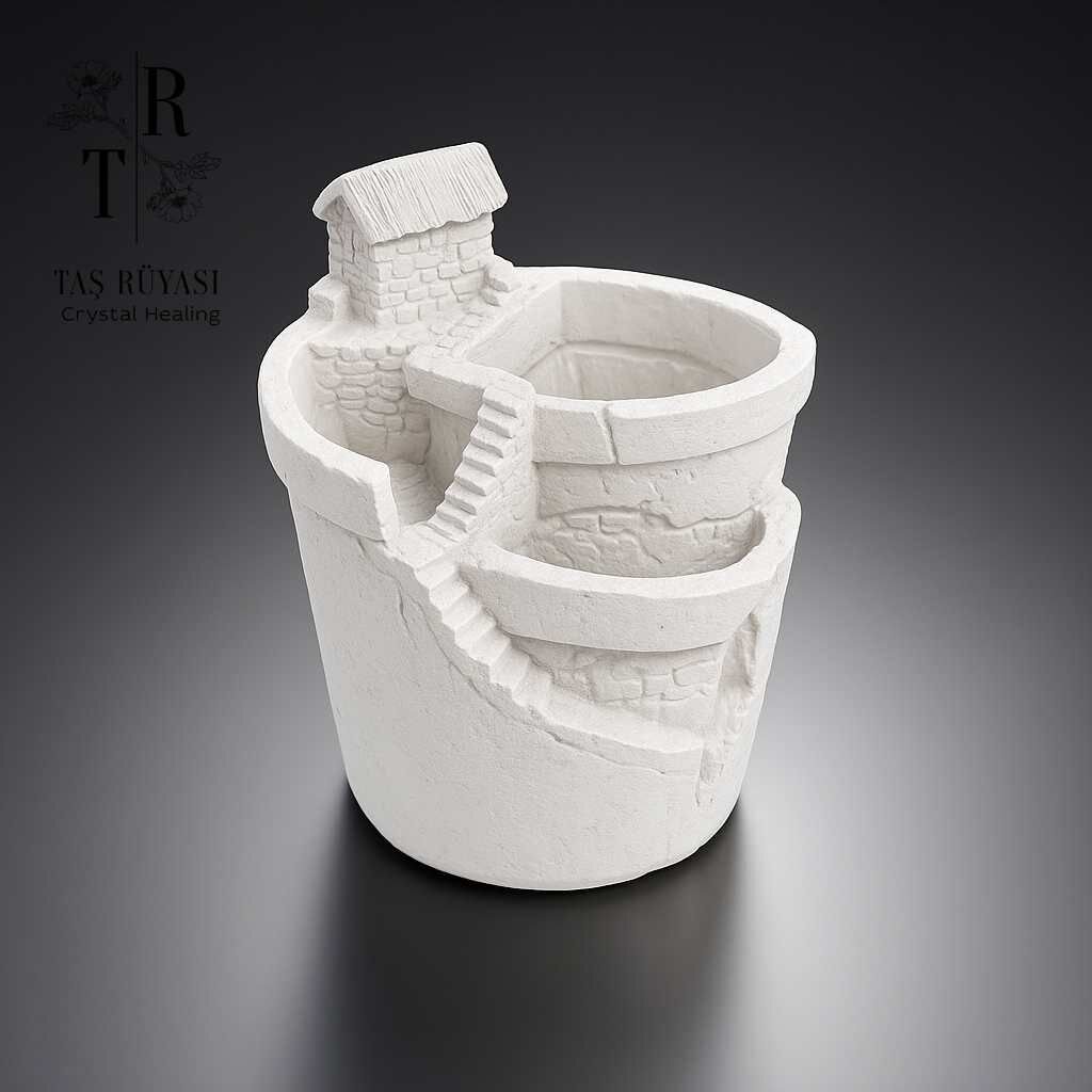 Otantik Beton Sukulent Teraryum Saksı