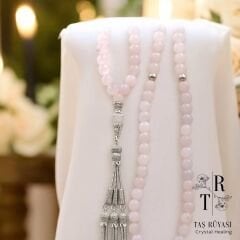 Pembe Kuvars 99'luk Dua Tesbihi  6mm