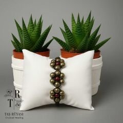 Pirit Kaplangözü Çiçek Motifli Örme Bileklik| Bolluğun Gücü” | Cesaret, Bereket ve Denge