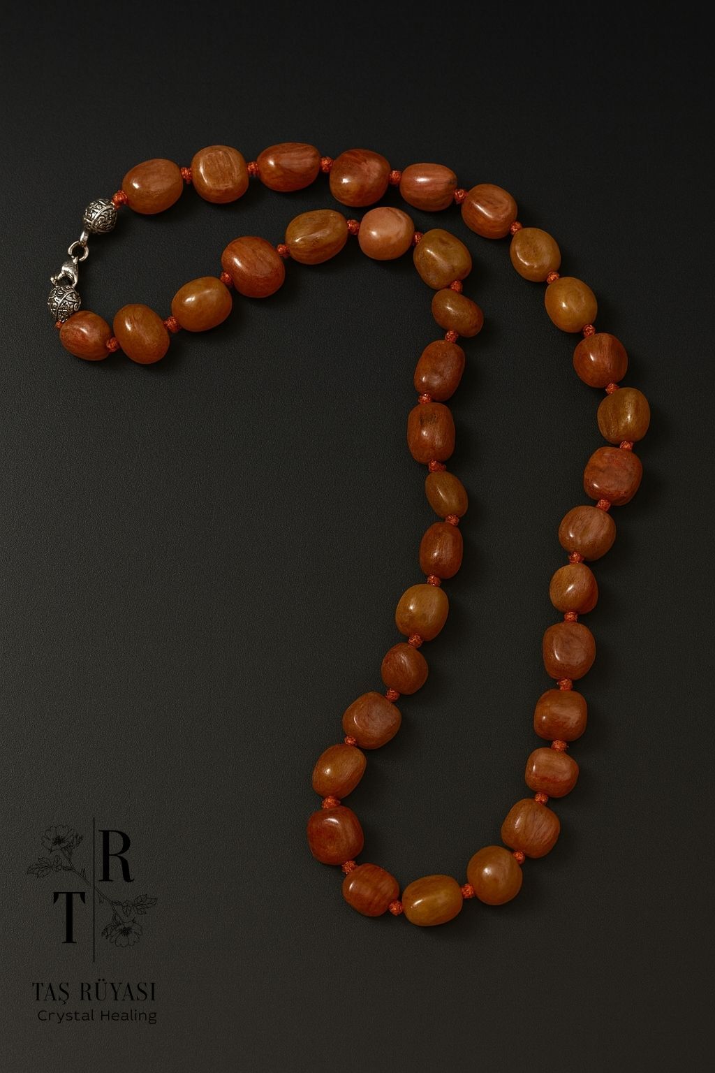 Amorf Karnelyon Akik Doğaltaş Kolye | Cesaret, Yaşam Enerjisi, Özgüven ve Duygusal Güç