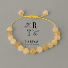 Sarı (gold) Rutil Kuvars Örme Bileklik