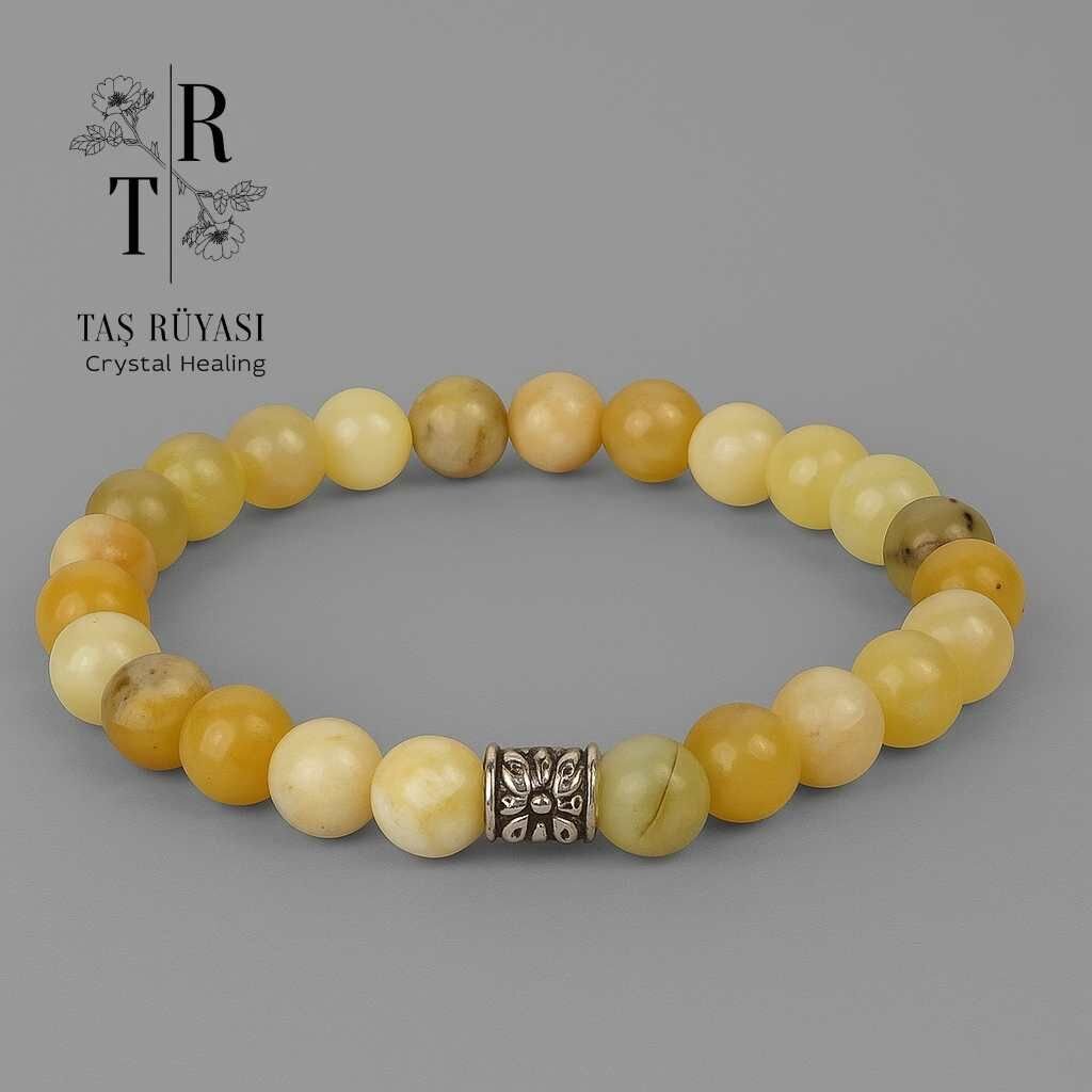 Sarı Opal Bileklik 8 Mm