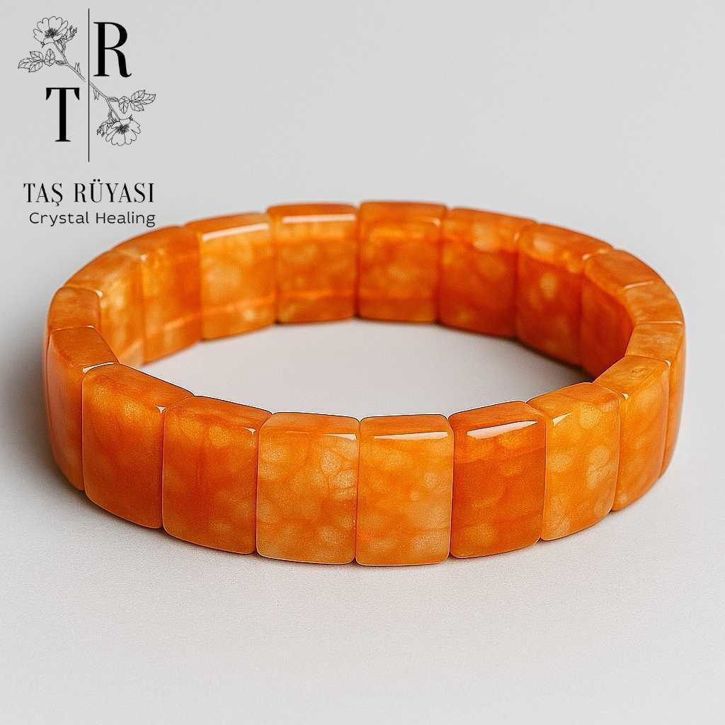 Sitrin Kare Kesim Rolex Bileklik | Bolluk Bereket Bilekliği