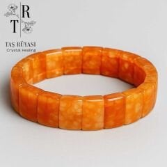 Sitrin Kare Kesim Rolex Bileklik | Bolluk Bereket Bilekliği