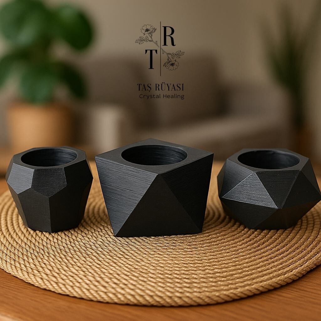 3'lü Geometrik Beton Saksı