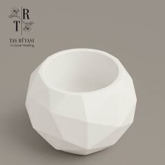 Beton Saksı | 5,5 cm Yetiştirme Saksısı Uyumlu | Farklı Renk Seçenekleri