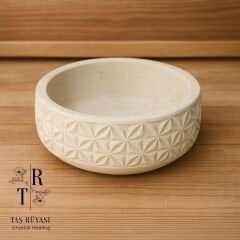 12 cm Beton Saksı | Dekoratif El Yapımı Beton Saksı – Sukulent & Kaktüs Uyumlu