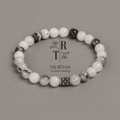 Turmalinli Rutil Kuvars Bileklik 8 Mm