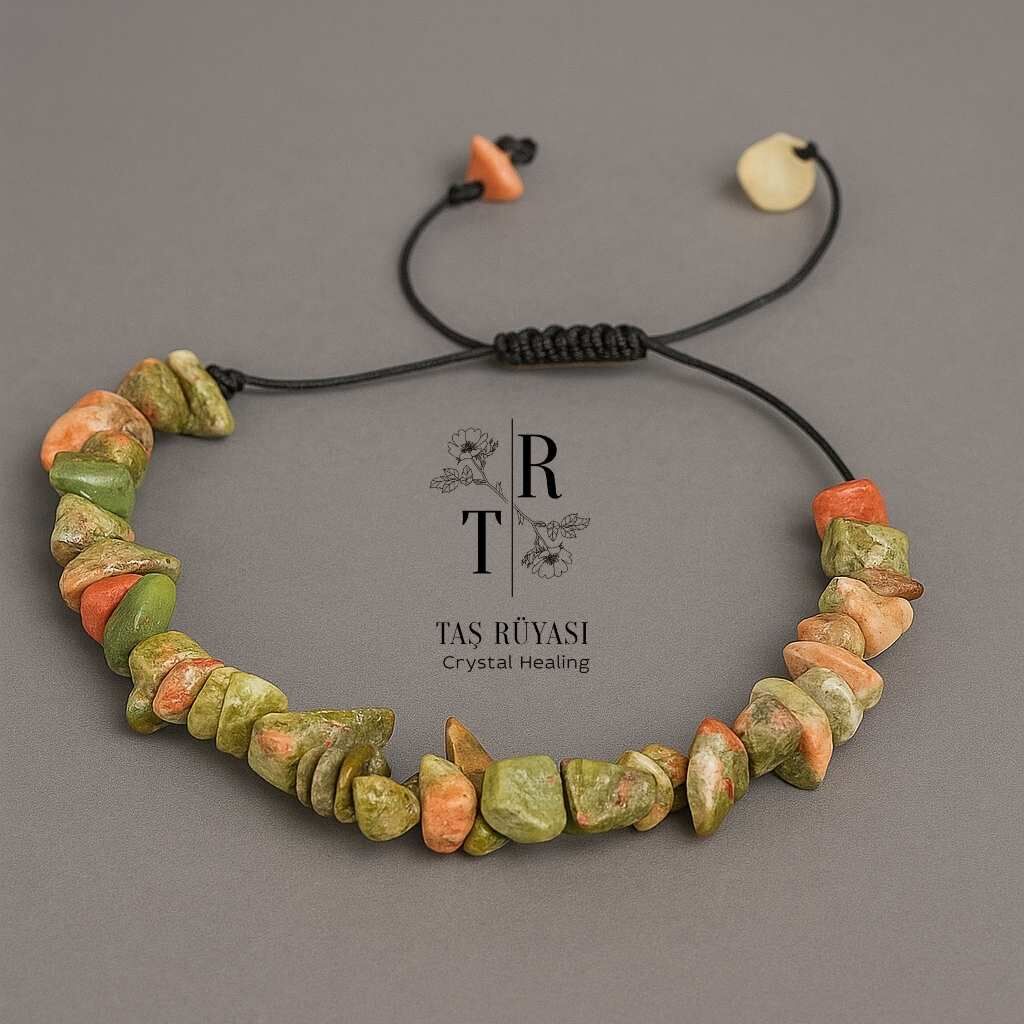 Unakit Kırık Taş Örme Bileklik