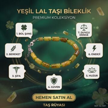 Yeşil Lal Taşı Bileklik