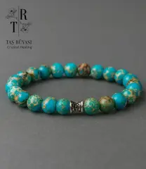 Mavi Varisit Taşı Bileklik 8 mm – Huzur, İletişim ve Duygusal Denge