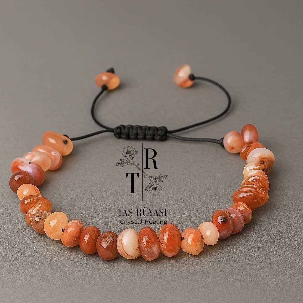 Yemen Akik Taşı Örme Bileklik