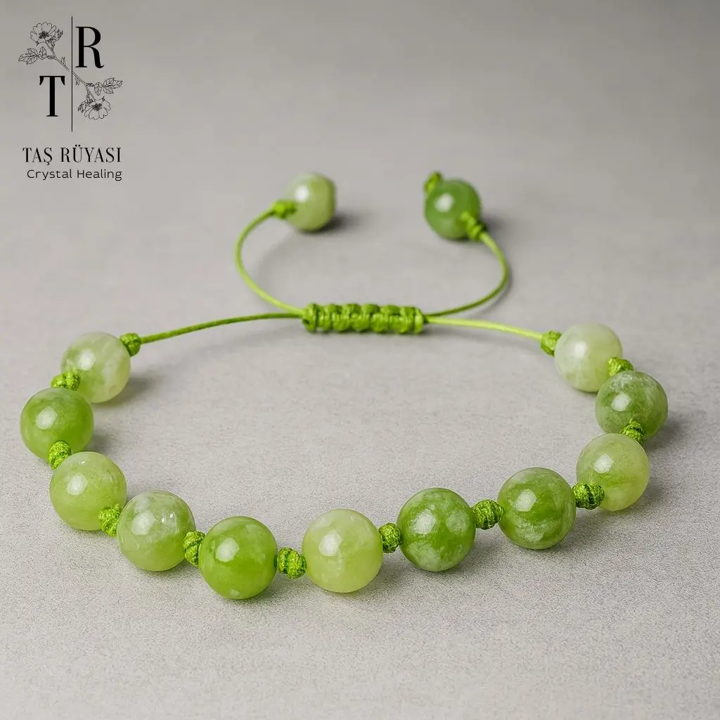 Doğal Yeşim Taşı Bileklik – Denge, Şans ve Huzur Taşı