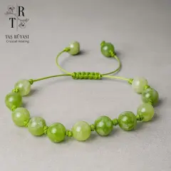 Doğal Yeşim Taşı Bileklik – Denge, Şans ve Huzur Taşı