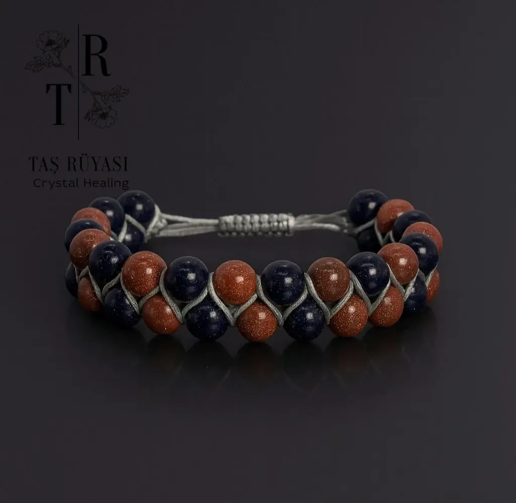 Yıldız Taşı Çift Sıra Örme Bileklik