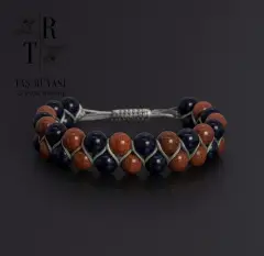 Yıldız Taşı Çift Sıra Örme Bileklik