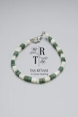 Zümrüt Ay Taşı 6 Mm Bileklik (ayarlı Zincir Uzatma)