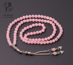Pembe Kuvars Doğal Taş Tesbih (6 mm) - Sevginin ve Huzurun Işığı