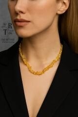 Sitrin Kırıktaş Kolye Doğal Taş Kolye | Güneş Enerjisi Bolluk Bereket