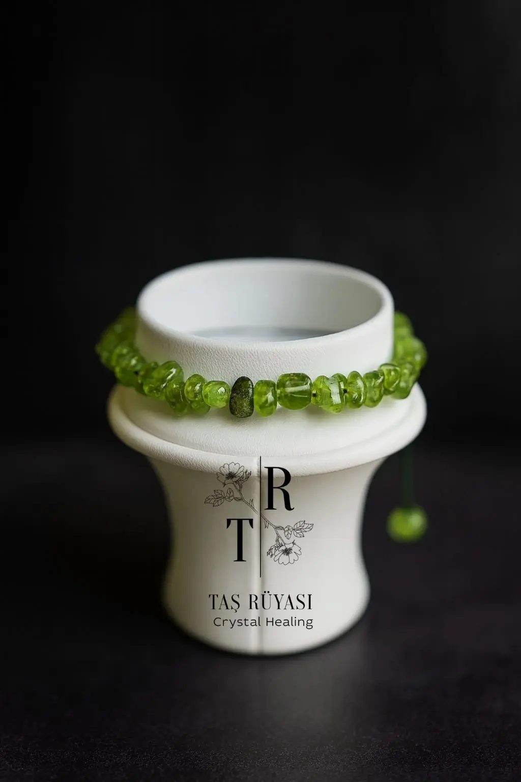 Peridot ( Zebercet) Şifacı Taşı Örme Bileklik