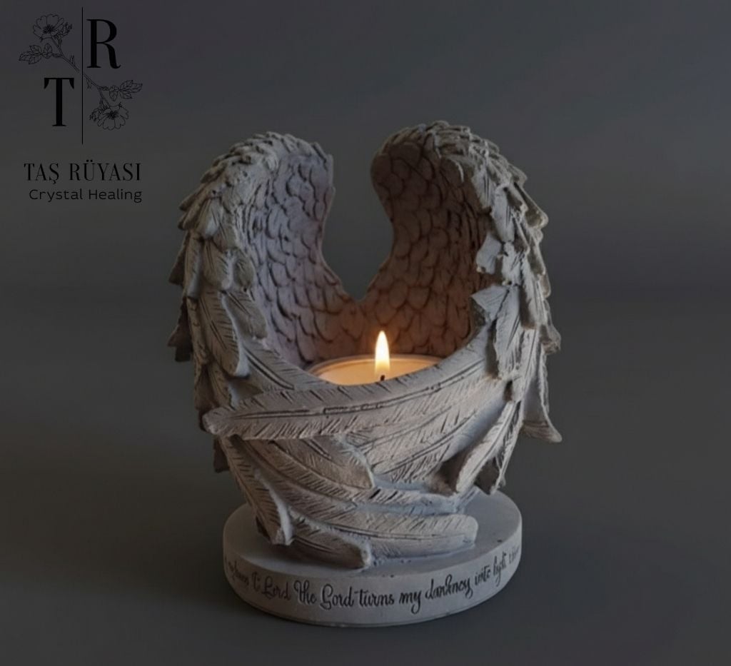 Melek Kanat Beton Mumluk Tealight Mumluk