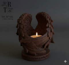 Melek Kanat Beton Mumluk Tealight Mumluk